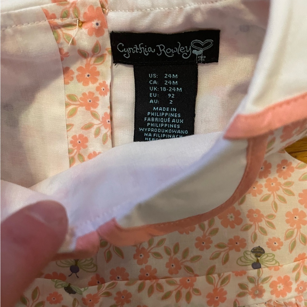 Cynthia Rowley | Girls Floral Bumble Bee Dress | 24 mo - Picture 6 of 8